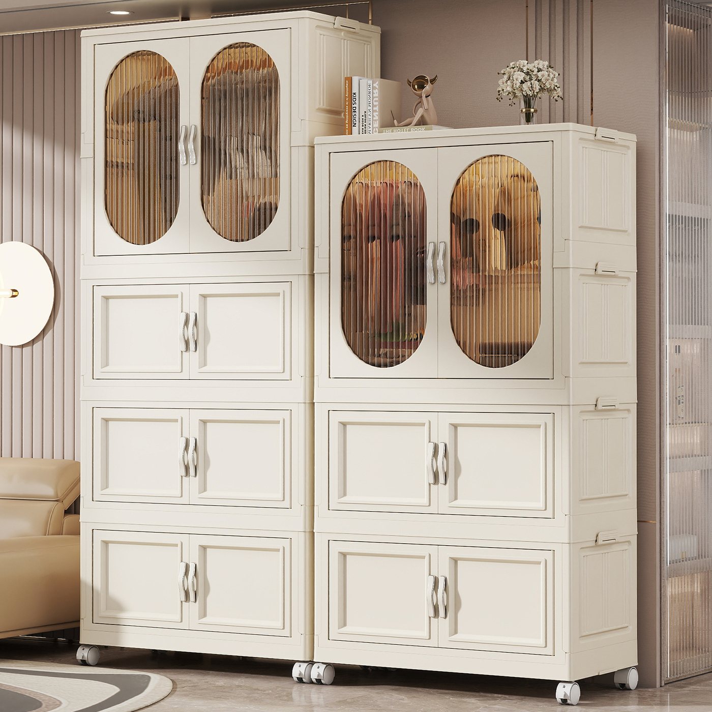 Cream Large-Door B-Series Cabinet